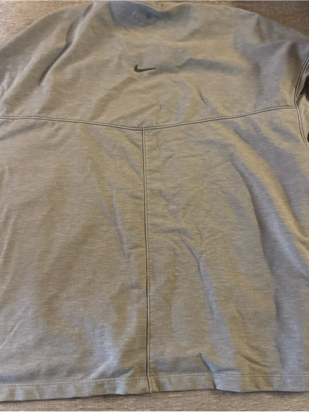 Nike Women's Scoop Neck Pullover - Light Gray with Black Swoosh